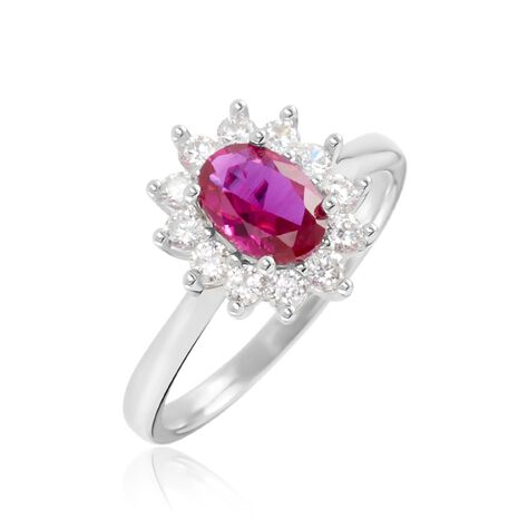 Bague Perez Argent Blanc Oxyde De Zirconium - Bagues solitaires Femme | Histoire d’Or