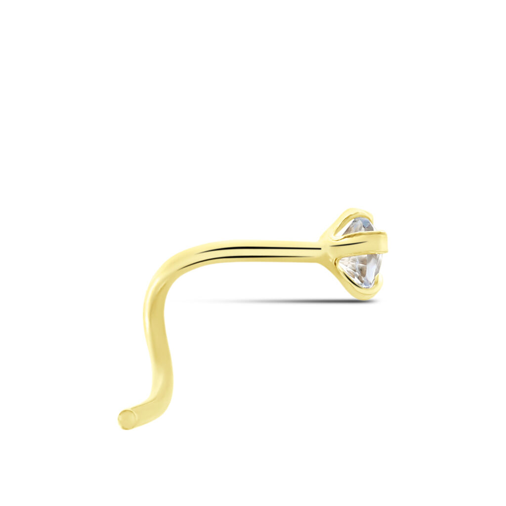 Piercing De Nez Or Jaune Oxyde De Zirconium - Piercing Nez Femme | Histoire d&rsquo;Or