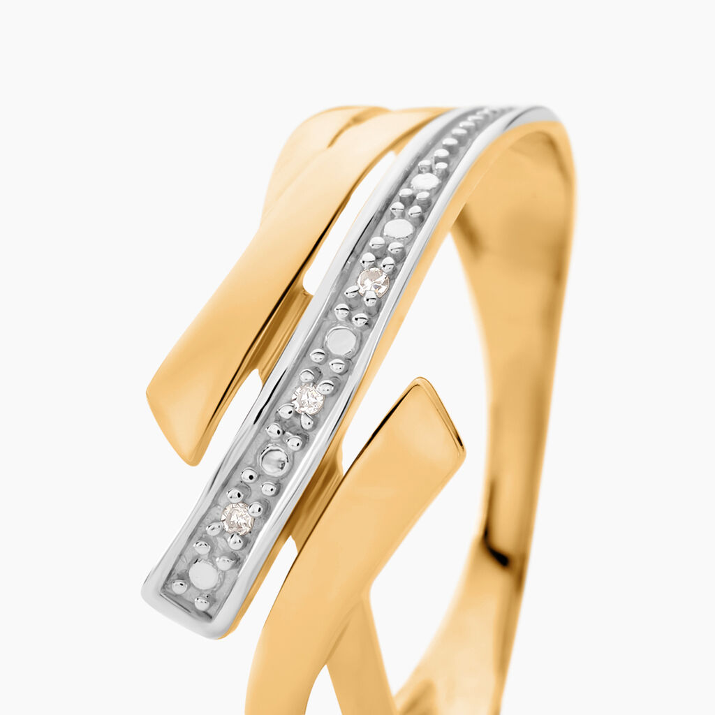 Bague Ainhoa Or Jaune Diamant - Bagues avec pierre Femme | Histoire d&rsquo;Or