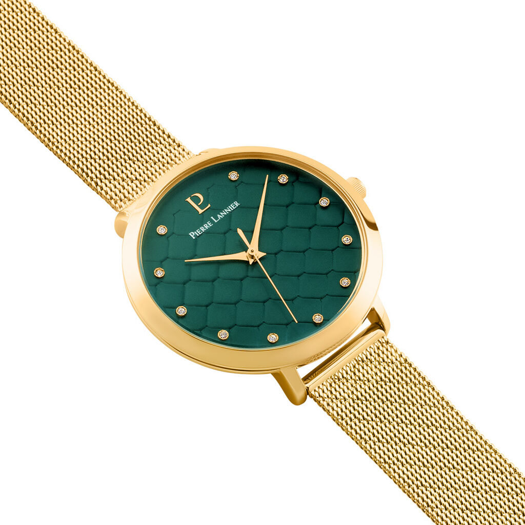 Montre Pierre Lannier Grace Vert - Montres Femme | Histoire d&rsquo;Or