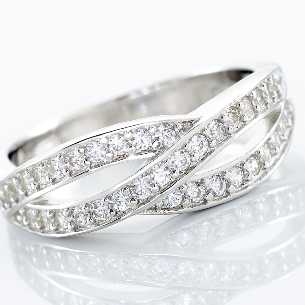 Bague Jonc Blondie Argent Oxyde De Zirconium - Bagues avec pierre Femme | Histoire d’Or