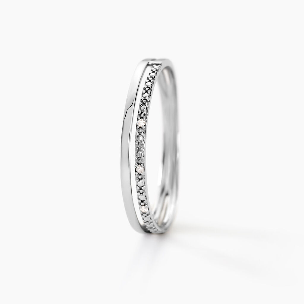 Bague Olena Or Blanc Diamant - Bagues avec pierre Femme | Histoire d’Or