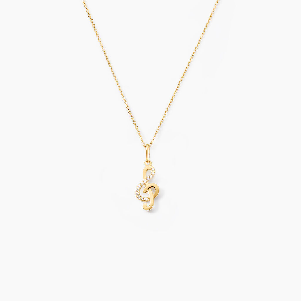 Pendentif Caprais Or Jaune Oxydes De Zirconium - Pendentifs Femme | Histoire d&rsquo;Or