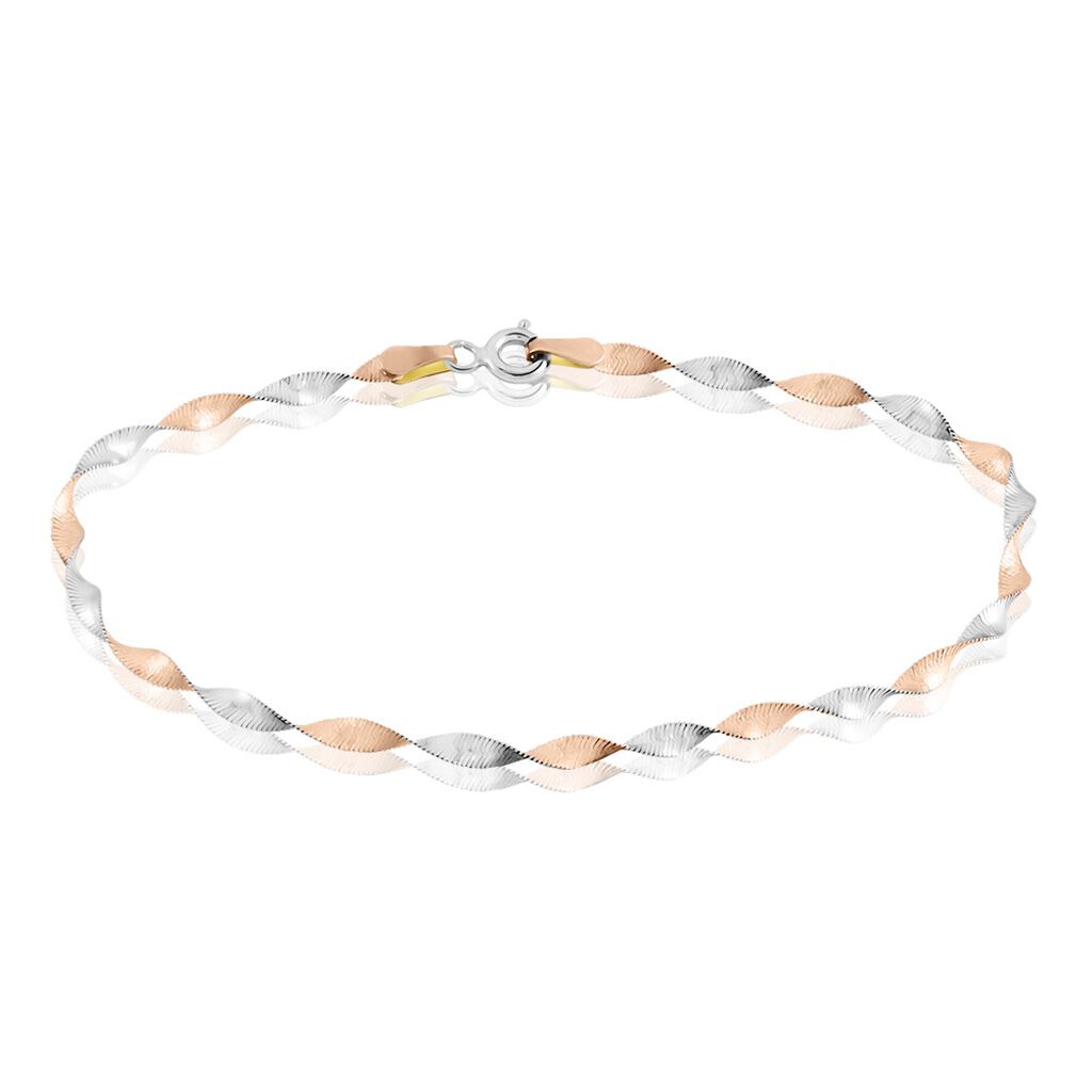 Bracelet Izar Torsadee Or Bicolore - Bracelets Femme | Histoire d&rsquo;Or