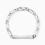 Bracelet Identit&eacute;e Anilo Argent Blanc - Gourmettes Unisex | Histoire d&rsquo;Or