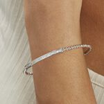 Bracelet Jonc Fuerza Argent Blanc Oxyde De Zirconium - Bracelets joncs Femme | Histoire d&rsquo;Or