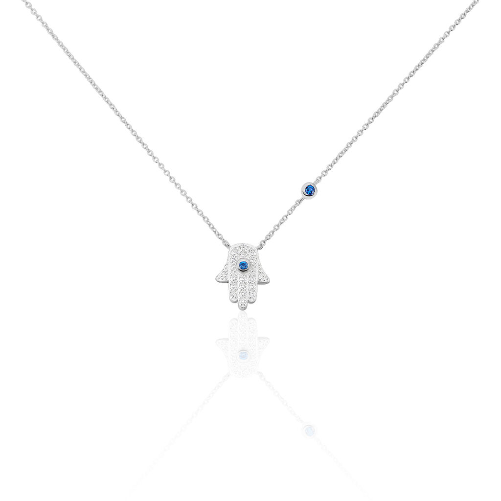 Collier Symbolique Argent Blanc Oxyde De Zirconium - Colliers fantaisie Femme | Histoire d’Or