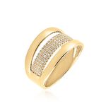 Bague Adelicia Plaqu&eacute; Or Jaune Oxyde De Zirconium - Bagues avec pierre Femme | Histoire d&rsquo;Or