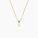 Collier Claudiane Argent Dor&eacute; A L'Or 750/1000 Perle De Culture - Colliers Femme | Histoire d&rsquo;Or