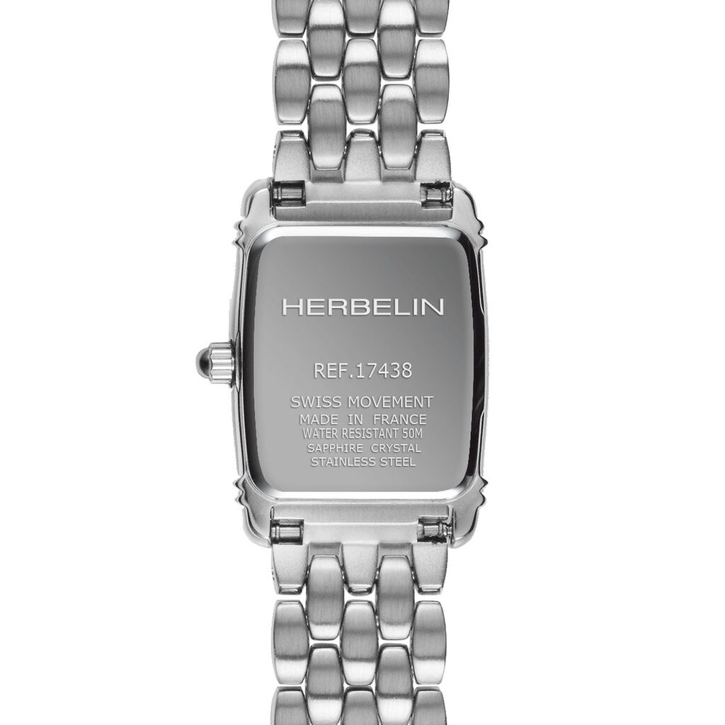 Montre Herbelin Art Deco Mini Argent&eacute; - Montres &eacute;tanches Femme | Histoire d&rsquo;Or