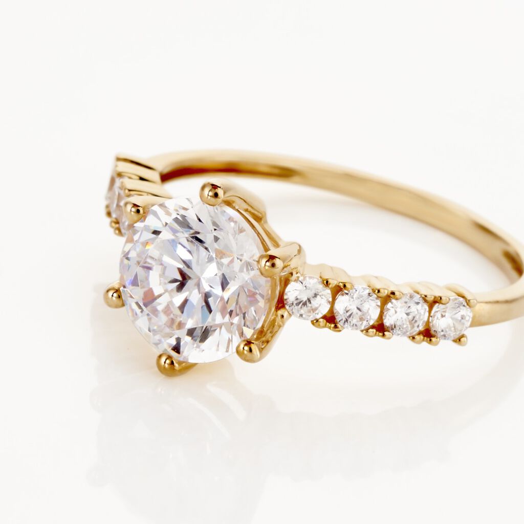 Solitaire Or Jaune Rachile Oxyde - Bagues solitaires Femme | Histoire d’Or