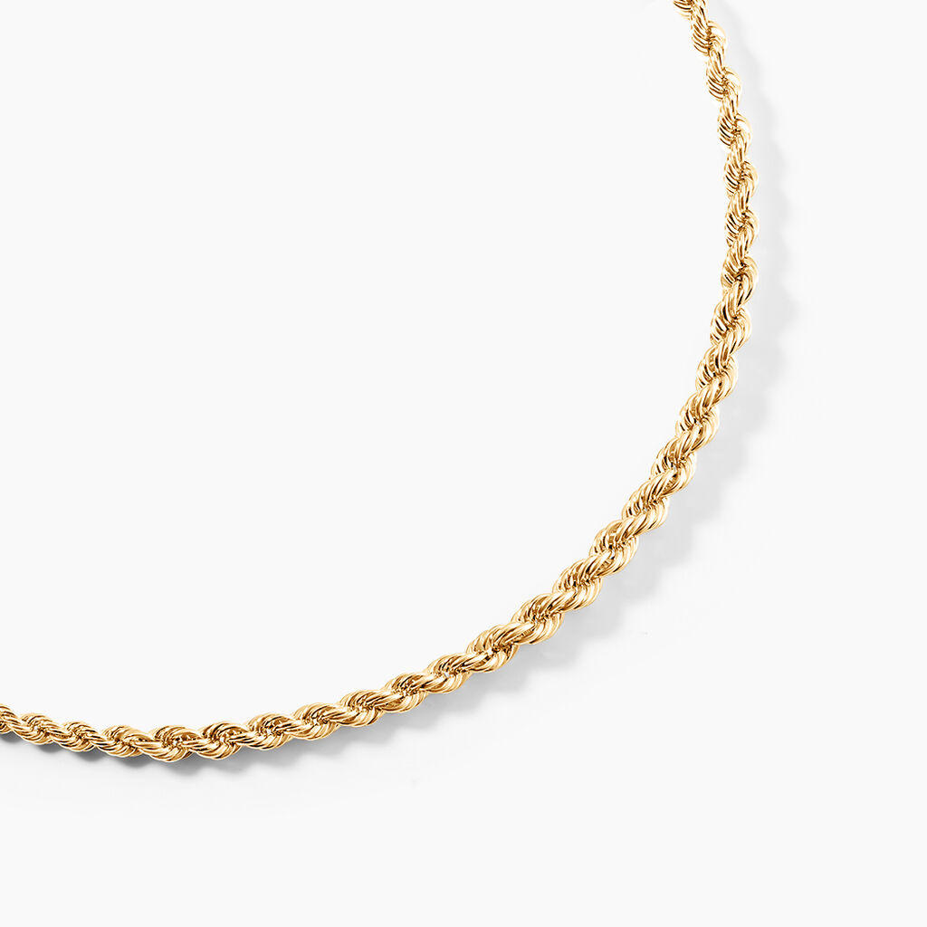 Collier Jerry Danilo Maille Corde Or Jaune - Chaines Femme | Histoire d’Or