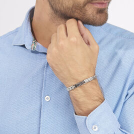 Bracelet Julien Acier Blanc - Bracelets fantaisie Homme | Histoire d’Or