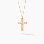 Collier Croix Or Jaune Diamant - Colliers Femme | Histoire d&rsquo;Or