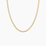 Collier Capucin Or Jaune Maille Marine Plate - Chaines Homme | Histoire d&rsquo;Or