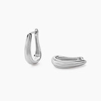 Créoles Egerie Argent Blanc