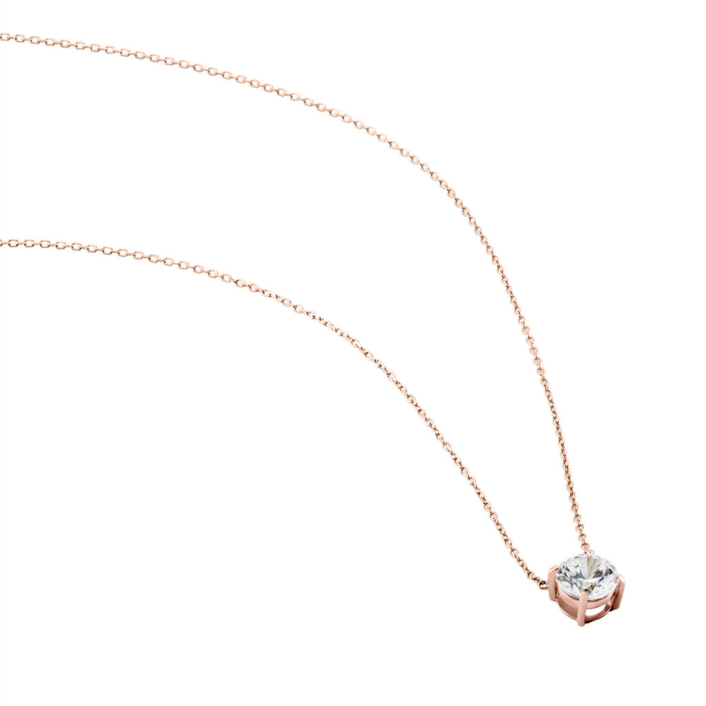 Collier Ponama Or Rose Oxyde De Zirconium - Colliers Femme | Histoire d’Or