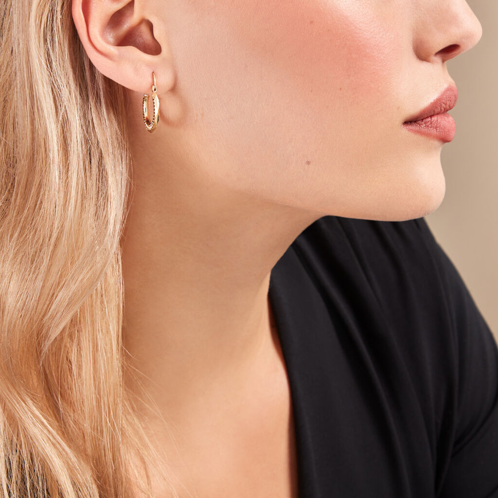 Créoles Keelan Or Jaune - Boucles d'oreilles créoles Femme | Histoire d’Or