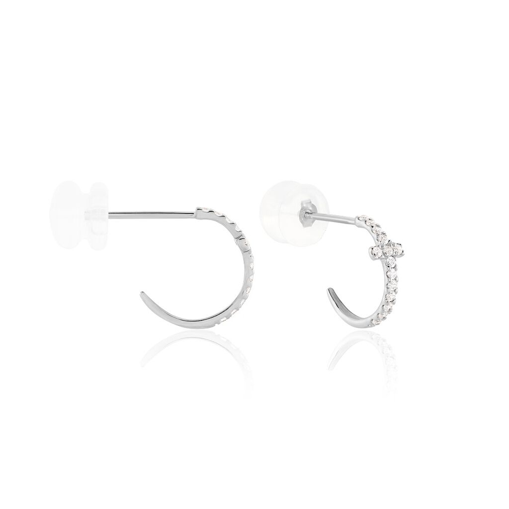 Créoles Like A Virgin Or Blanc Oxyde De Zirconium