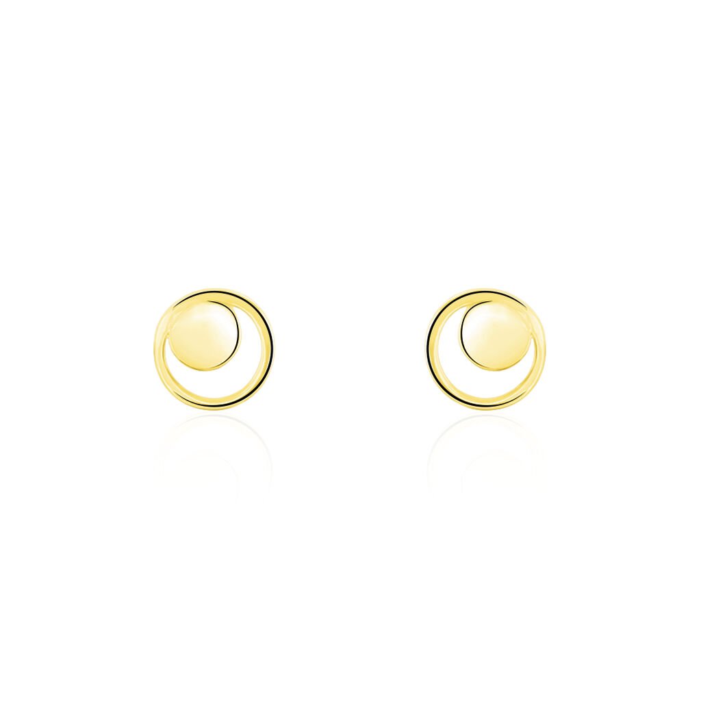 Boucles D'oreilles Puces Berangere Cercle 4 Or Jaune - Clous d'oreilles Femme | Histoire d’Or