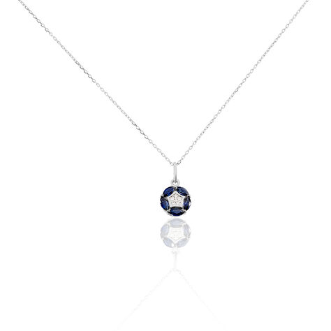 Collier Milana Or Blanc Saphir Et Diamant - Colliers Femme | Histoire d’Or