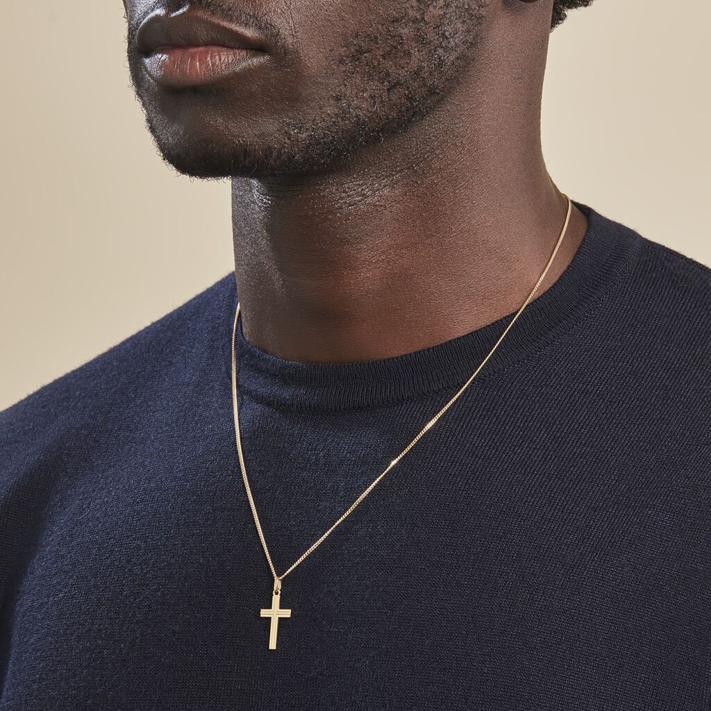 Pendentif Alyssa Croix Or Jaune - Pendentifs Baptême Unisex | Histoire d’Or
