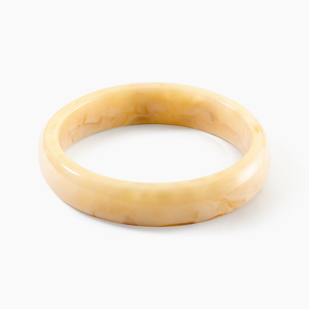 Bracelet Jonc Doria R&eacute;sine Cr&egrave;me - Bijoux sans pierre Femme | Histoire d&rsquo;Or