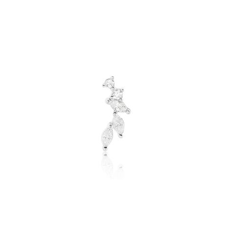 Piercing D'oreille Unitaire Nara Argent Blanc Oxyde De Zirconium - Boucles d'oreilles fantaisie Femme | Histoire d’Or