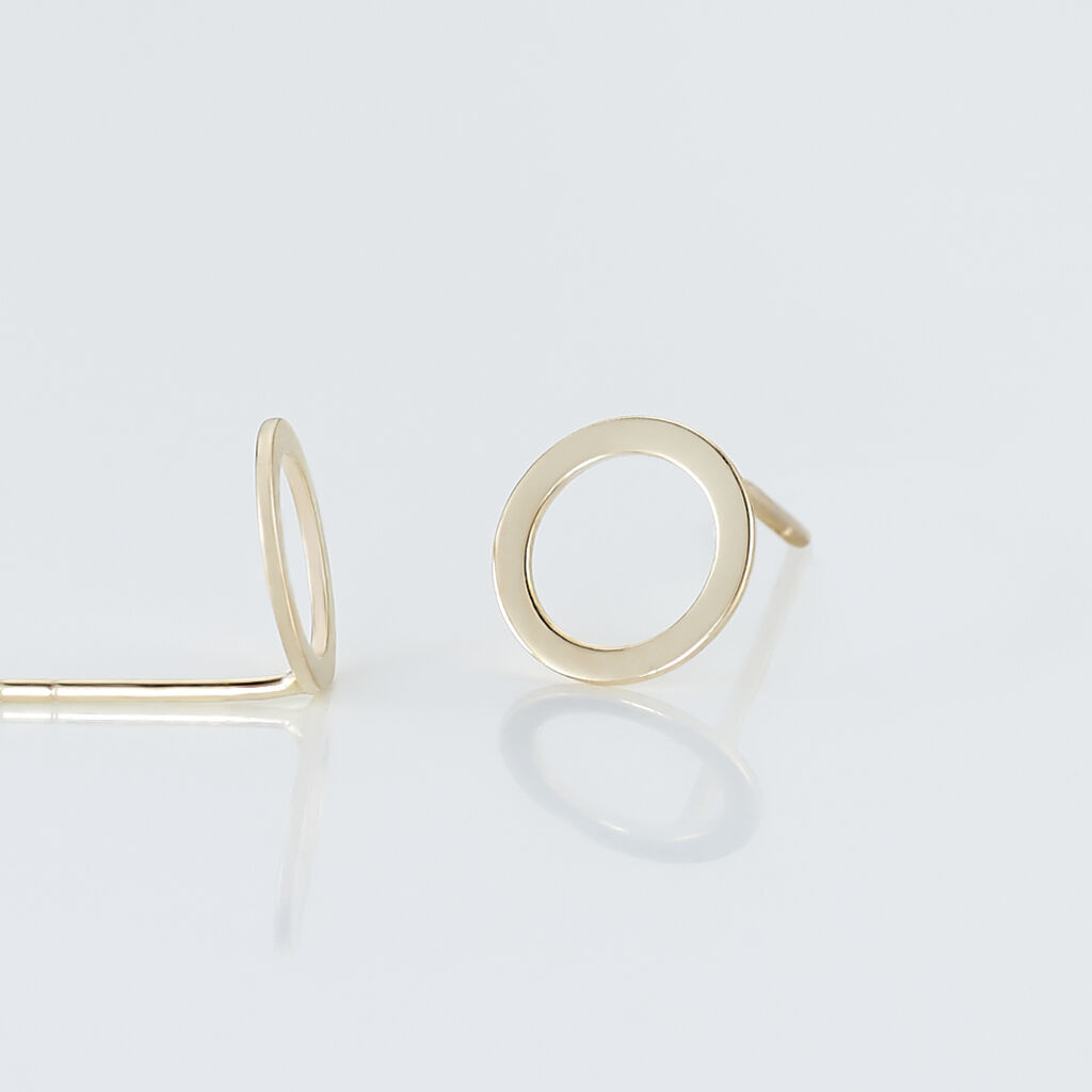 Boucles D'oreilles Puces Berangere Cercle Or Jaune - Clous d'oreilles Femme | Histoire d’Or