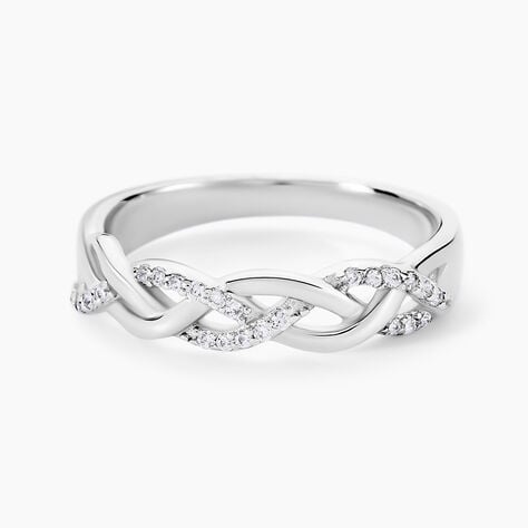 Bague Argent Blanc Cyriaca Oxydes De Zirconium - Bagues avec pierre Femme | Histoire d&rsquo;Or