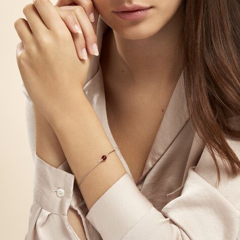 Bracelet Argent Blanc Katoucha Ambre - Bracelets fantaisie Femme | Histoire d’Or