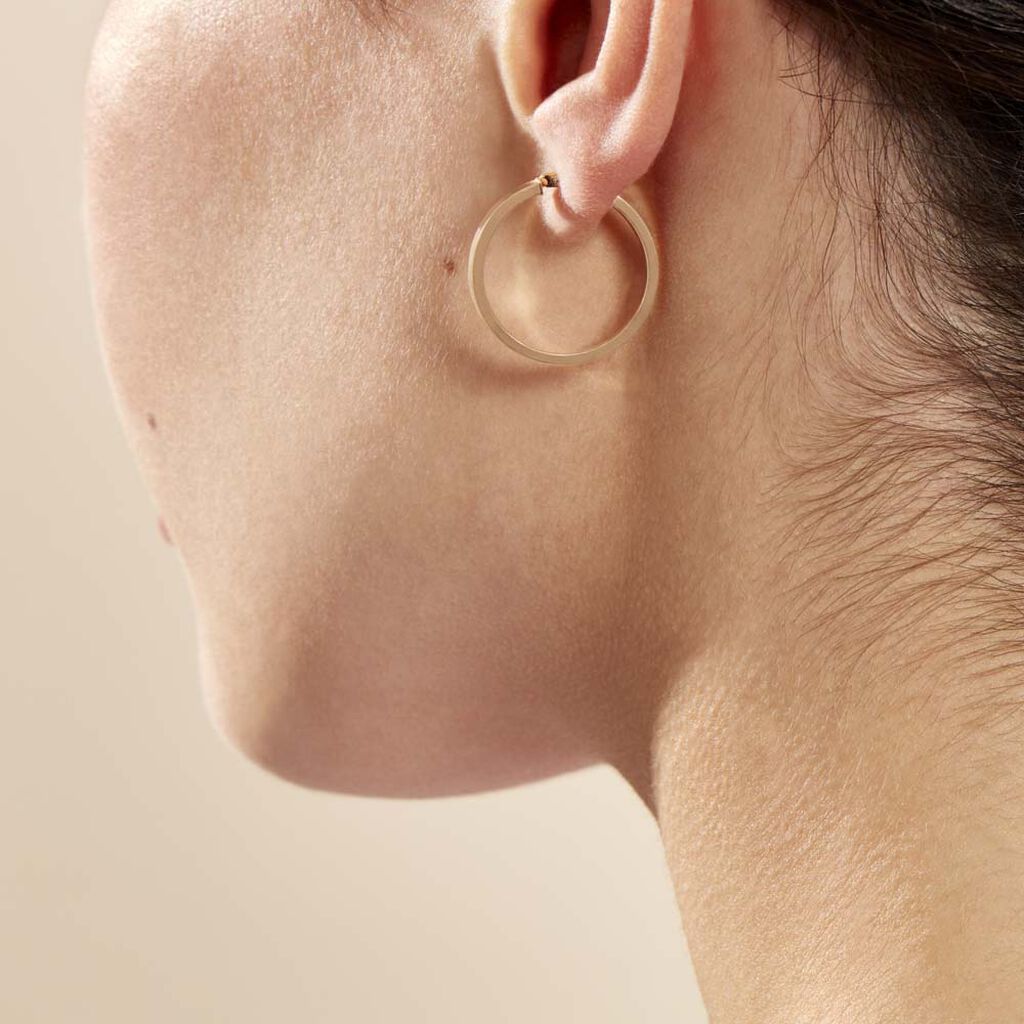 Créoles Cody Or Jaune - Boucles d'oreilles créoles Femme | Histoire d’Or