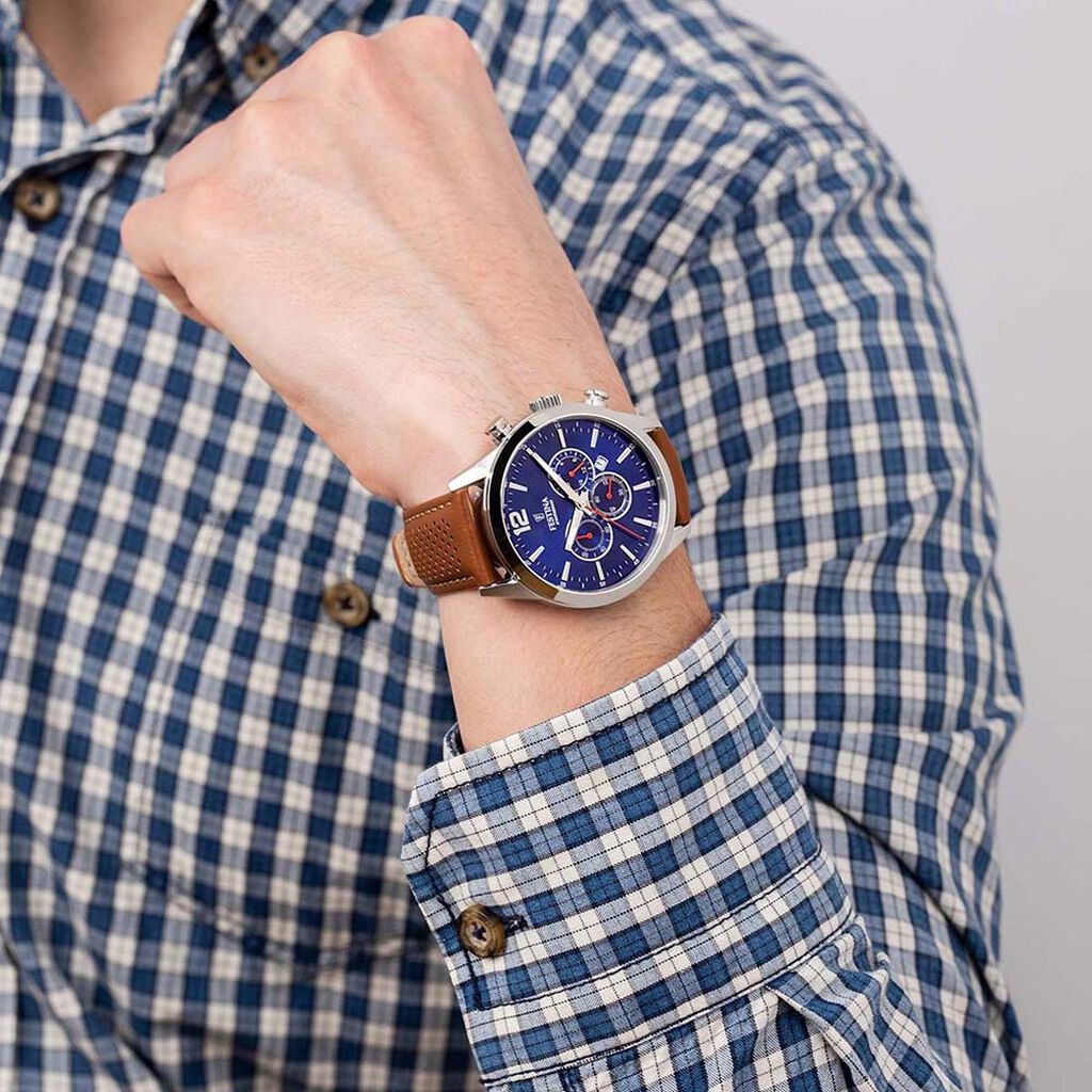 Montre Festina Timeless Chronograph Bleu - Montres Homme | Histoire d’Or