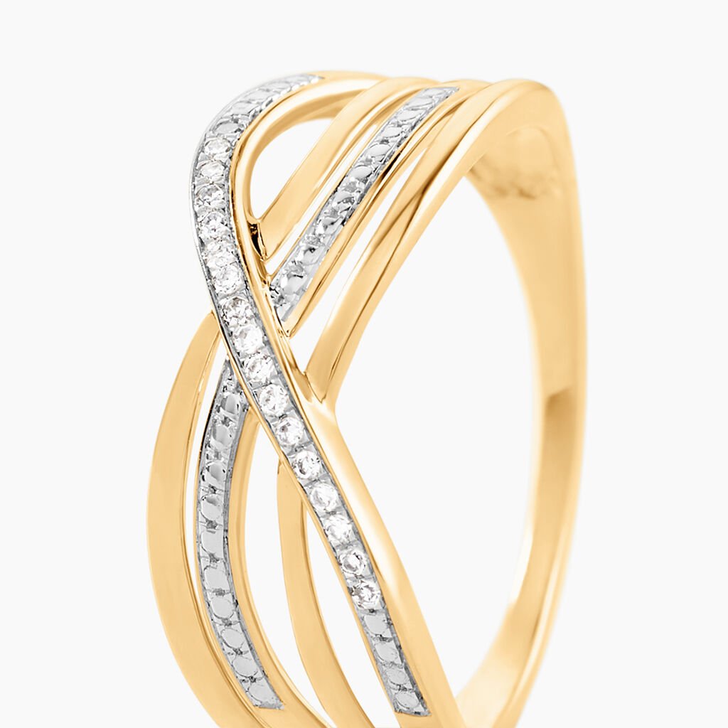 Bague Macario Or Jaune Diamant - Bagues avec pierre Femme | Histoire d’Or