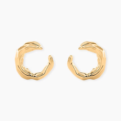 Boucles D'Oreilles Puces Orée Plaque Or Jaune - Boucles d'oreilles fantaisie Femme | Histoire d’Or