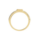 Bague Plaqu&eacute; Or Jaune Calvina Pierre Synth&eacute;tique - Bagues solitaires Femme | Histoire d&rsquo;Or