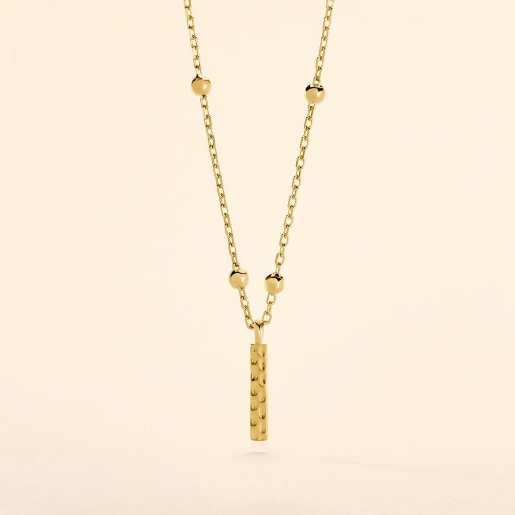 Collier Plaqu&eacute; Or Jaune Lettra - Bijoux sans pierre Femme | Histoire d&rsquo;Or