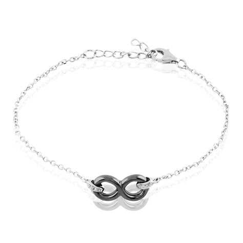 Bracelet Brigitte Argent Blanc Céramique Et Oxyde De Zirconium - Bracelets fantaisie Femme | Histoire d’Or