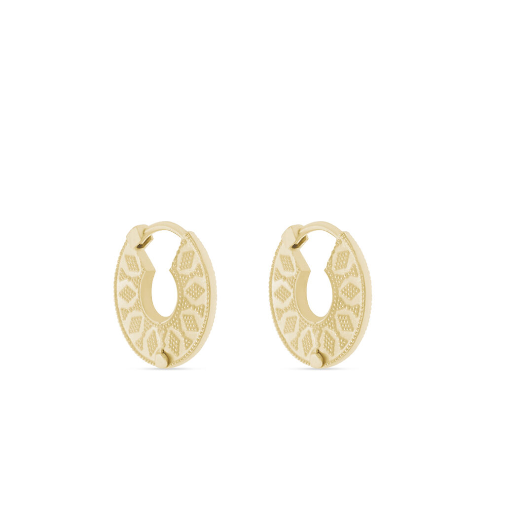 Creoles Swein Plaqué Or - Boucles d'oreilles créoles Femme | Histoire d’Or