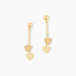 Boucles D'oreilles Pendantes Anne-maudae Pendantes Coeurs Or Jaune - Boucles d'oreilles pendantes Femme | Histoire d&rsquo;Or