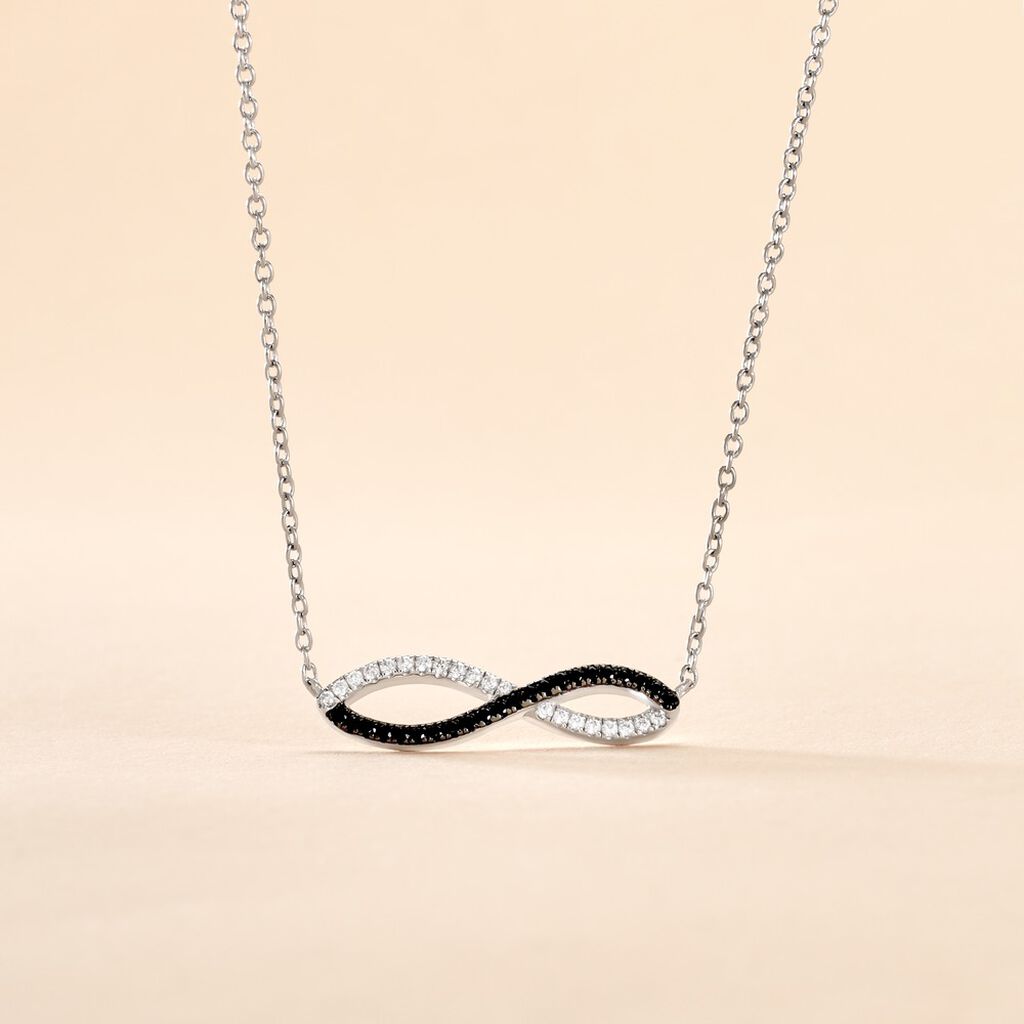 Collier Prudentia Argent Blanc Oxyde De Zirconium - Colliers fantaisie Femme | Histoire d&rsquo;Or
