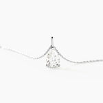 Collier Goutte Or Blanc Oxyde De Zirconium - Colliers Femme | Histoire d&rsquo;Or