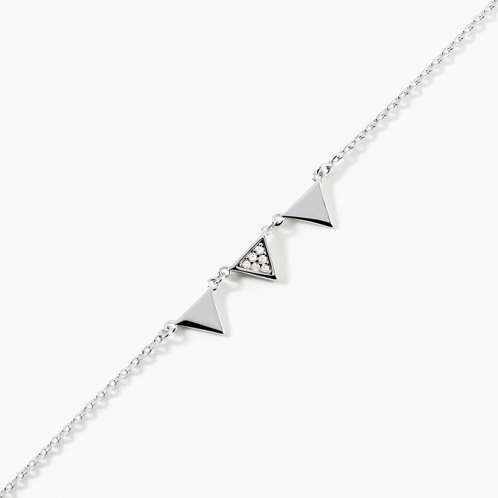 Bracelet Bartoumieu Argent Blanc Oxyde De Zirconium - Bracelets Femme | Histoire d&rsquo;Or