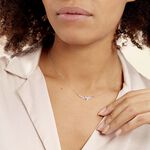 Collier Eva Or Blanc Topaze Et Oxyde De Zirconium - Colliers Femme | Histoire d&rsquo;Or