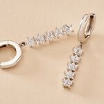 Cr&eacute;oles Teris Argent Blanc Oxyde De Zirconium - Boucles d'oreilles cr&eacute;oles Femme | Histoire d&rsquo;Or