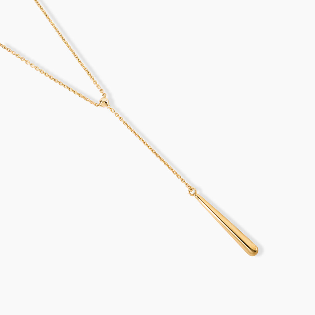 Collier Elodi Argent Dor&eacute; A L'Or 750/1000 - Bijoux sans pierre Femme | Histoire d&rsquo;Or