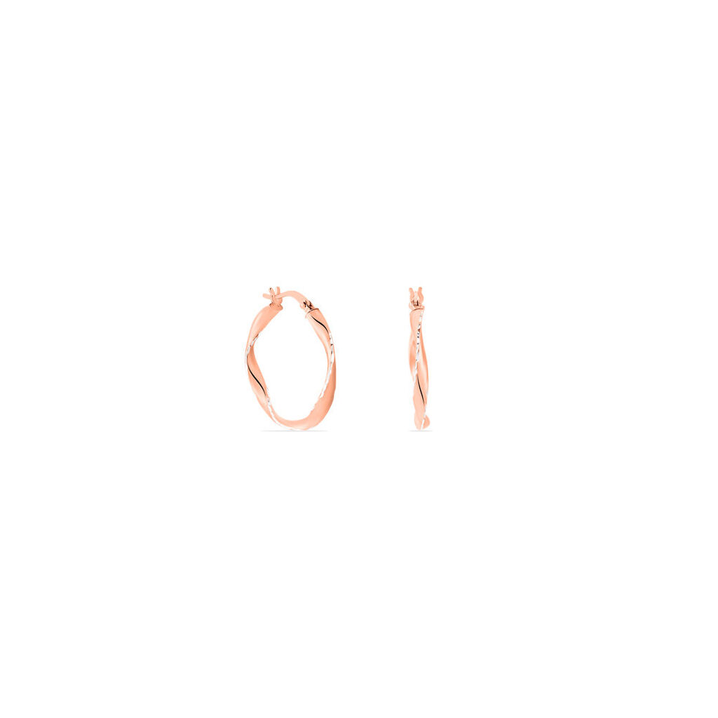 Créoles Argent Rose Alieno - Boucles d'oreilles créoles Femme | Histoire d’Or