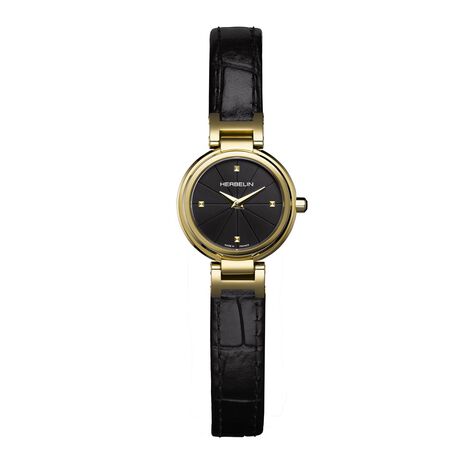 Montre Herbelin Lady H Noir - Montres Femme | Histoire d&rsquo;Or