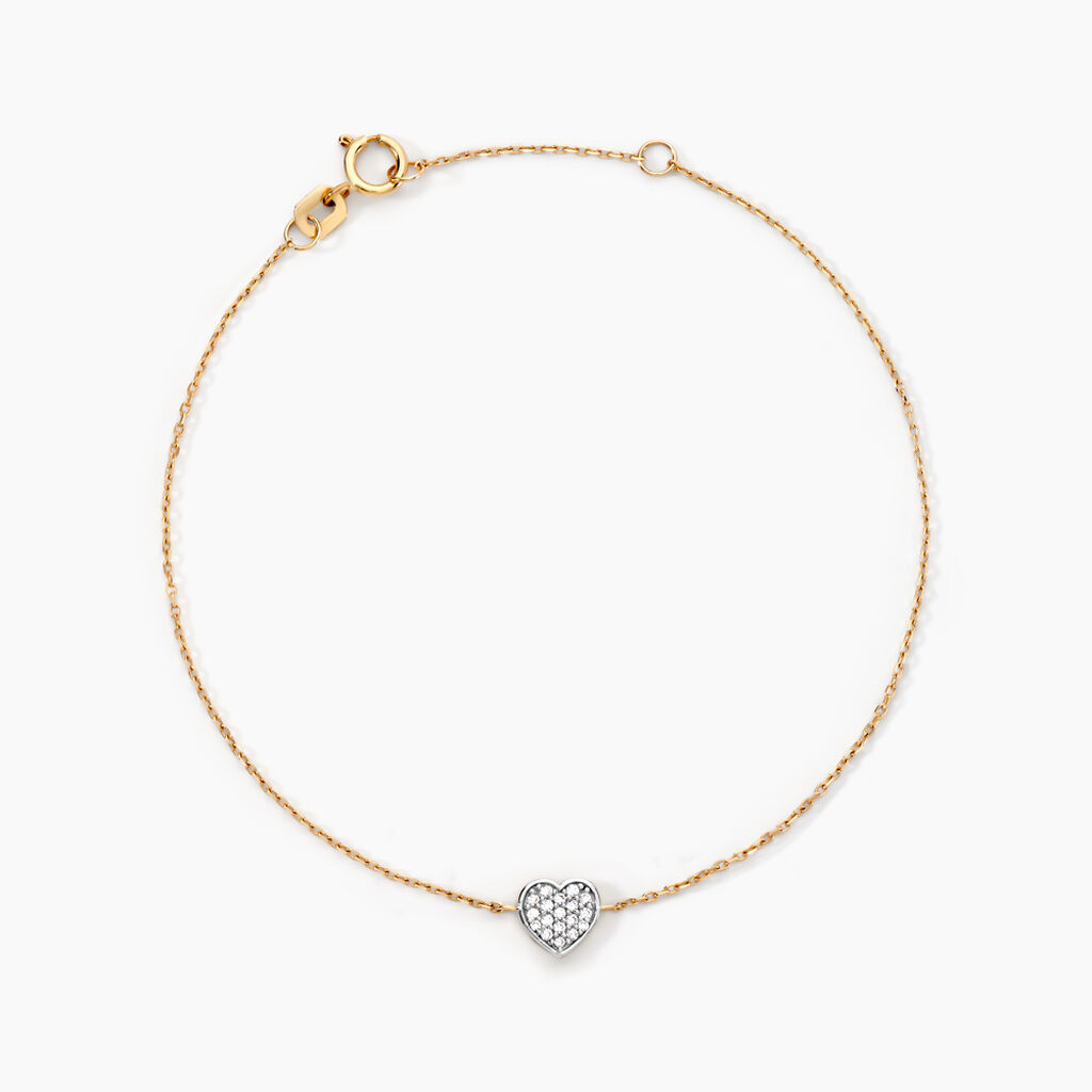 Bracelet Eclat D'amour Or Jaune Oxyde De Zirconium - Bracelets Femme | Histoire d&rsquo;Or