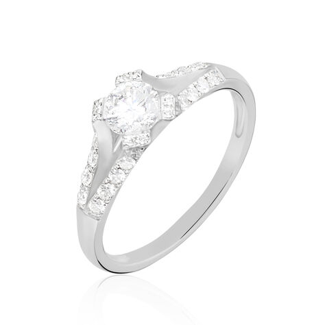 Bague Solitaire Ingrid Or Blanc Diamant - Bagues solitaires Femme | Histoire d&rsquo;Or